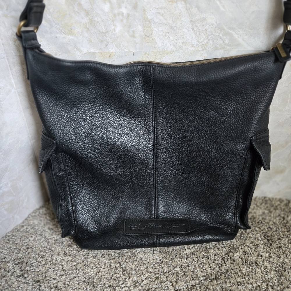 Fossil Black Leather Crossbody Bag - Picture 1 of 13